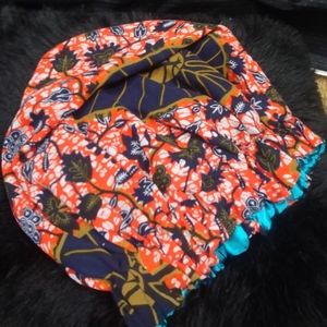 Large Ankara fabric bonnet